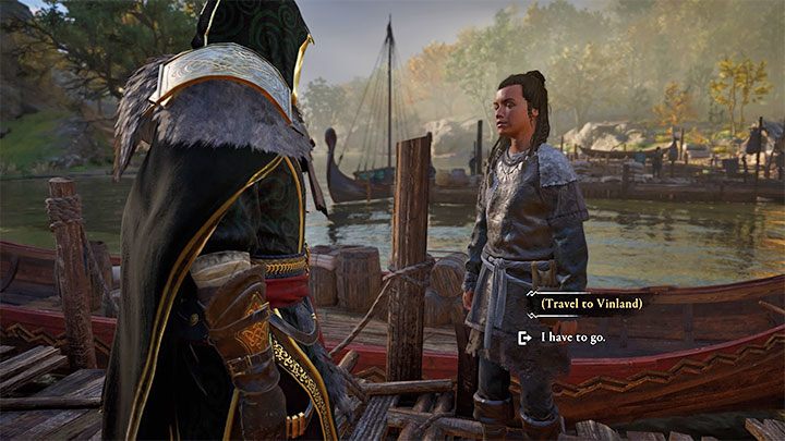 In order to go to Vinland, you must meet Nessa at the docks of Ravensthorpe and confirm your will to go on a few weeks' journey - Assassins Creed Valhalla: How to get to Vinland? - Campaign - Assassins Creed Valhalla Guide and Walkthrough