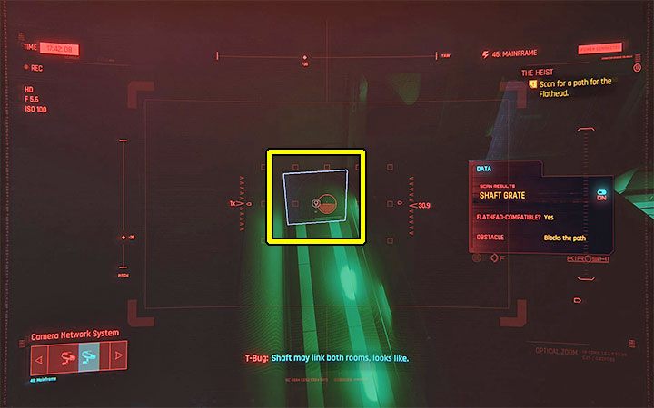 Scan the ventilation grid on the left side of the room with the netrunner - Cyberpunk 2077: Where to lead Flathead? - Puzzle solutions - Cyberpunk 2077 Guide