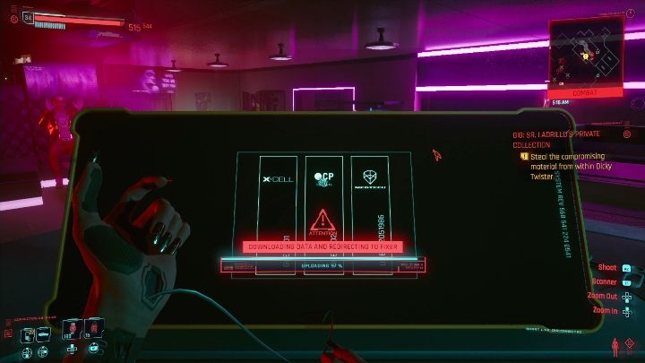 Objective: data from a computer - Cyberpunk 2077: Thievery, Heywood - Gigs, walkthrough, map - Heywood - Cyberpunk 2077 Guide