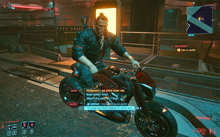 This is the Arch Nazare motorcycle, which was owned by Jackie in the initial part of the campaign - Cyberpunk 2077: List of free cars - World Atlas - Cyberpunk 2077 Guide