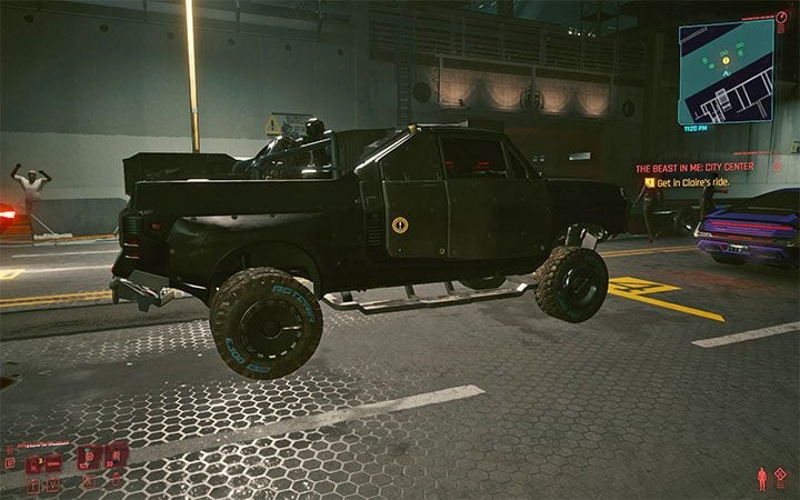 "The Beast" is an armored pick-up belonging to Claire Russell that you meet during a series of side questsnamedThe Beast in Me - Cyberpunk 2077: List of free cars - World Atlas - Cyberpunk 2077 Guide