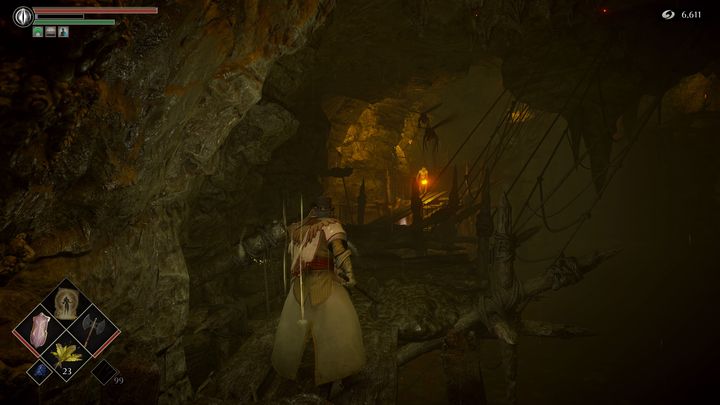 As you pass through the fog, you should equip the bow, as you're about to encounter a new type of enemy - Demons Souls Remake: Swamp of Sorrow (5-2) - walkthrough - Valley of Defilement (Region 5) - Demons Souls Remake Guide