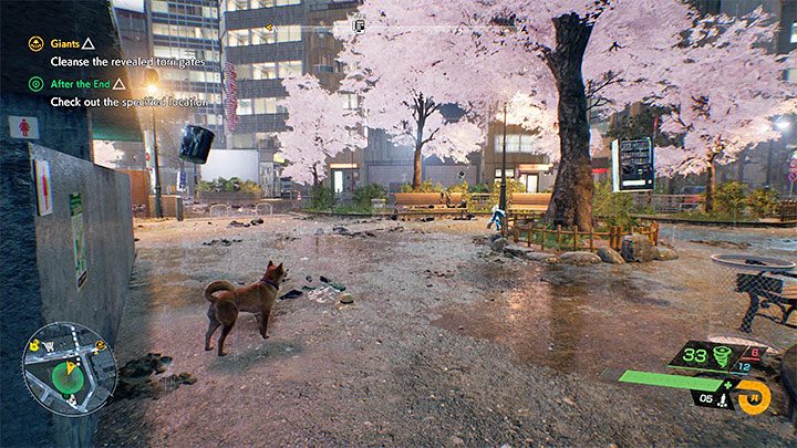 Go to the location marked with a small green circle - Ghostwire Tokyo: After the End - walkthrough - Quests available from chapter 4 - Ghostwire Tokyo Guide