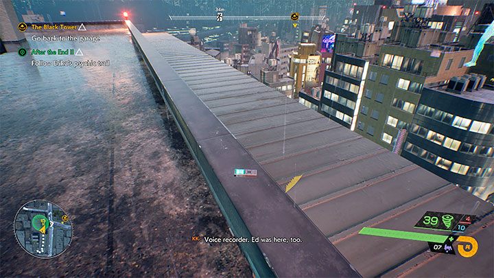 You'll eventually reach a rooftop with a new voice recorder - Ghostwire Tokyo: After the End 2 - walkthrough - Quests available from chapter 4 - Ghostwire Tokyo Guide