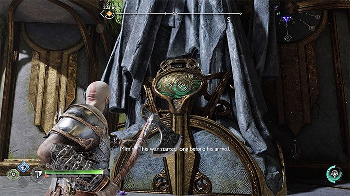 Continue by defeating further opponents until you reach a large gate - God of War Ragnarok: Groas Secret - walkthrough - Walkthrough - God of War Ragnarok Guide