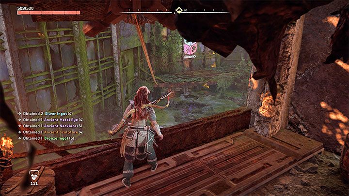 After the battle concludes, explore the upper floor of the ruined building where the enemies were hiding - Horizon Forbidden West: Seeds of the Past - walkthrough - Main Storyline - Horizon Forbidden West Guide