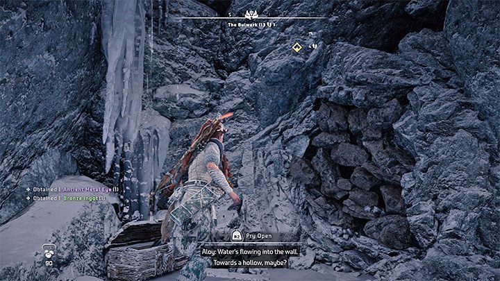 Aloy will want to reach the debris to examine it more closely - Horizon Forbidden West: The Broken Sky - walkthrough - Main Storyline - Horizon Forbidden West Guide