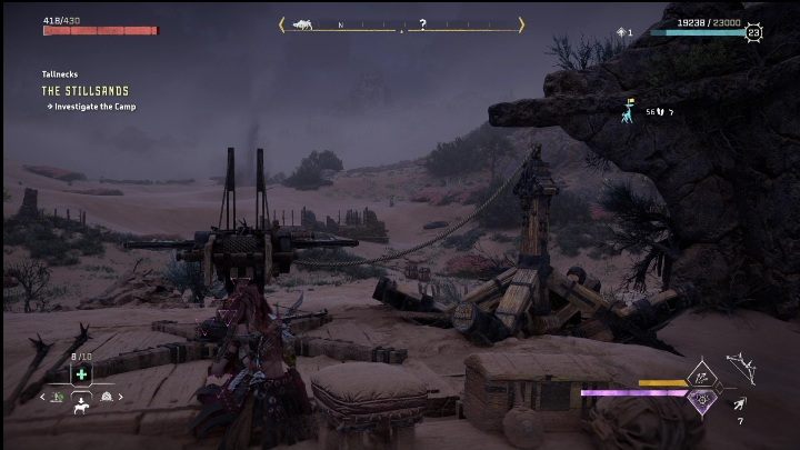 This will get you to the first ballista - Horizon Forbidden West: Tallneck (The Stillsands) - location - Stillsands - Horizon Forbidden West Guide