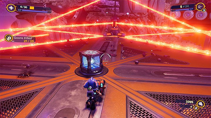 When you run out of ammo, destroy the crates that appear in the arena - Ratchet & Clank Rift Apart: Arena, Bronze Cup - walkthrough, all fights - Scarst Debris Cloud - Ratchet & Clank Rift Apart Guide