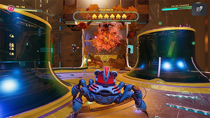 In all scenes except the last one described below, your only task is to destroy all virus nests in a specific location - Ratchet & Clank Rift Apart: Master Virus, Glitch scene - how to defeat? - Bosses - Ratchet & Clank Rift Apart Guide