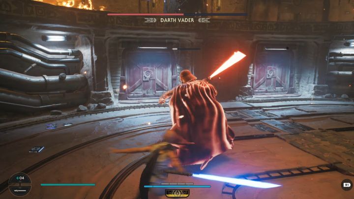 Darth Vader will also start using a red spinning attack - Jedi Survivor: How to defeat Darth Vader in the Archives? - Bosses - Star Wars Jedi Survivor guide