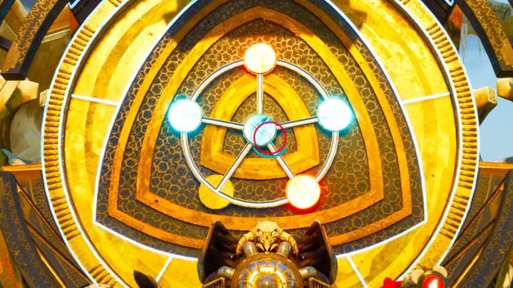 Opening Morozki Cultivator will require you to shoot at the specific symbols, appearing on the upper ring, with a weapon that deals cold or stasis damage - Warden Spires on Tundria planet in Starlink Battle for Atlas - Tundria - Starlink Battle for Atlas Guide