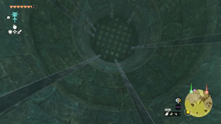 Find the grate on the ceiling in the tunnel, from which water is coming out - Zelda TotK: Sidon of the Zora - Walkthrough - Zelda Tears of the Kingdom Guide