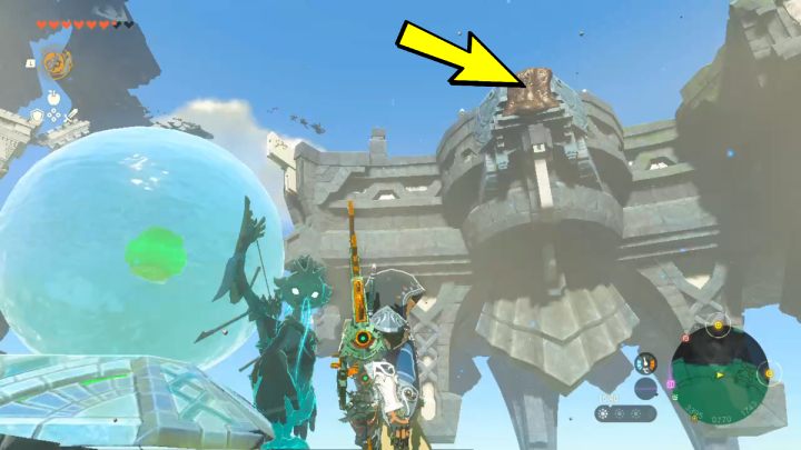 Stand in the middle part of the island and look up - Zelda TotK: Sidon of the Zora - Walkthrough - Zelda Tears of the Kingdom Guide