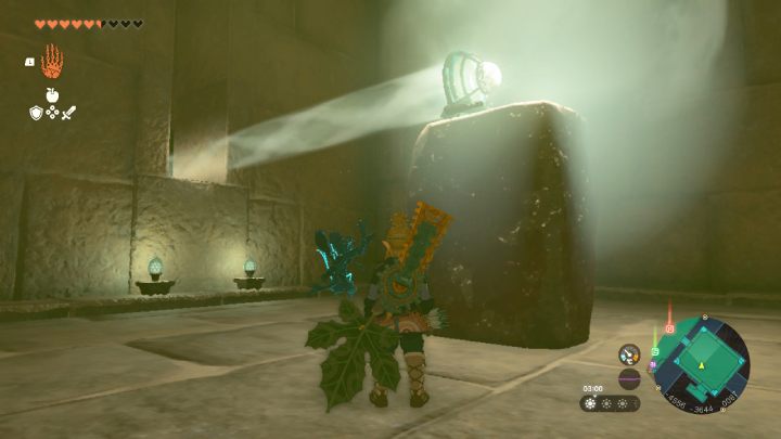 Attach a mirror to the brick and place it in the middle of the room - Zelda TotK: Riju of Gerudo Town - walkthrough - Walkthrough - Zelda Tears of the Kingdom Guide