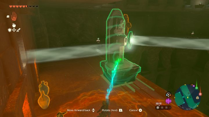 Leave the room and move the mirror statue to the middle of the tracks - Zelda TotK: Riju of Gerudo Town - walkthrough - Walkthrough - Zelda Tears of the Kingdom Guide