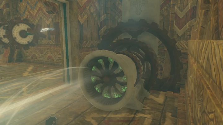 Connect the gears using the icicle to open the gate and start the 4th turbine - Zelda TotK: Tulin of Rito Village - Walkthrough - Zelda Tears of the Kingdom Guide