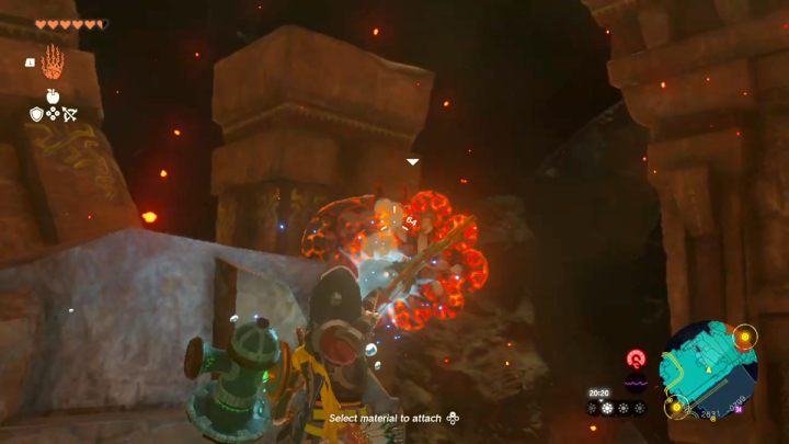 You'll reach the southern chamber on level 1F - Zelda TotK: Yunobo of Goron City - Walkthrough - Zelda Tears of the Kingdom Guide