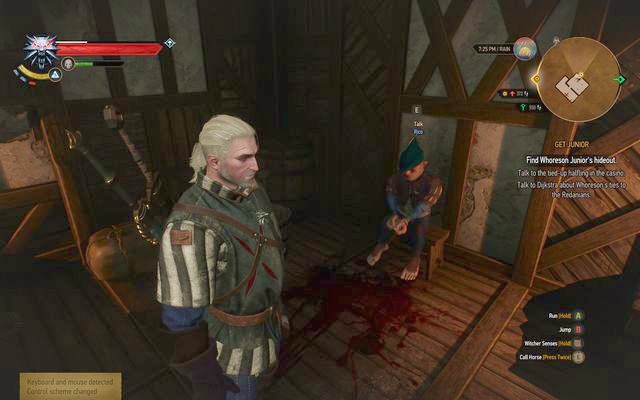 The midget Rico in interrogation room - The Witcher 3 Wild Hunt: Get Junior - walkthrough - Free City of Novigrad - The Witcher 3 Wild Hunt Guide