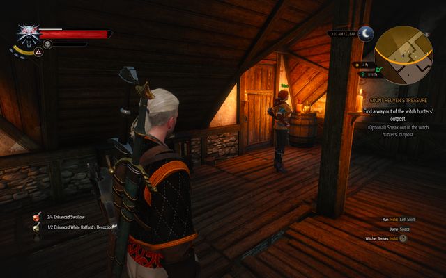 Walk outside through the door to avoid fighting guards - The Witcher 3 Wild Hunt: Count Reuven Treasure - walkthrough - Free City of Novigrad - The Witcher 3 Wild Hunt Guide