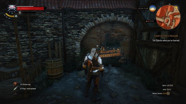 Destroy the wall with Aard sign. - The Witcher 3 Wild Hunt: Count Reuven Treasure - walkthrough - Free City of Novigrad - The Witcher 3 Wild Hunt Guide