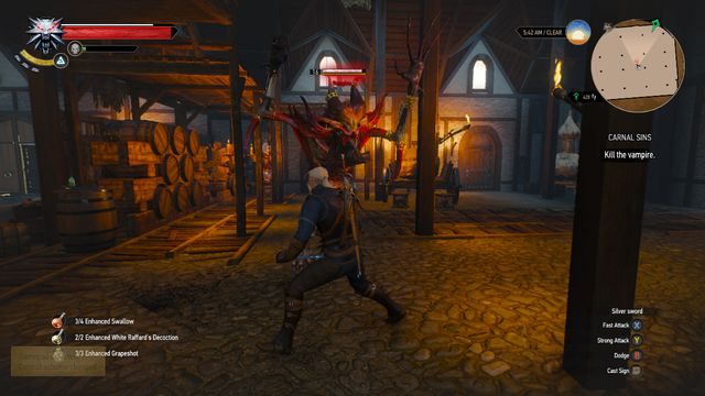 A higher vampire - the battle is similar as with any other of his kind - The Witcher 3 Wild Hunt: Side quests, Free City of Novigrad - walkthrough - Free City of Novigrad - The Witcher 3 Wild Hunt Guide