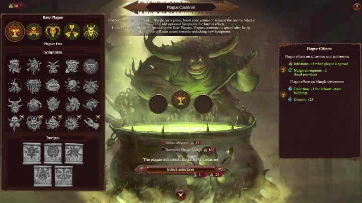 You will see a completely new tab - Total War Warhammer 3: Nurgle - unique mechanics - Nurgle - Total War Warhammer 3 Guide