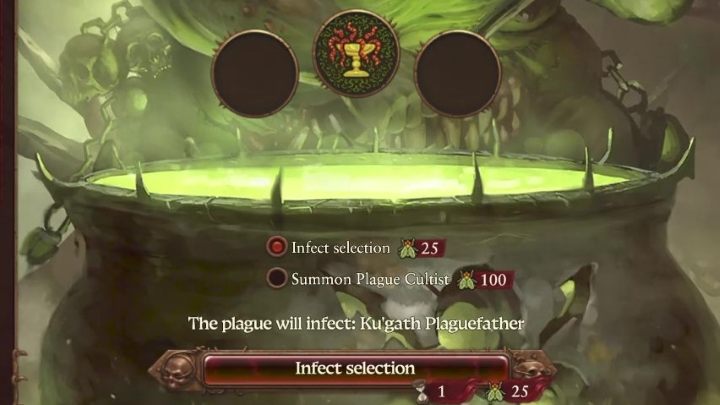 In the center of the screen, you can find a visual representation of the base plagues and the symptoms you chose - Total War Warhammer 3: Nurgle - unique mechanics - Nurgle - Total War Warhammer 3 Guide